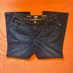 Womens Ava & Viv High Rise Flare Blue Jeans Size 22